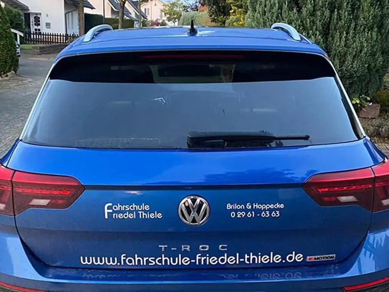 Heckscheibe – Fahrschule Friedel Thiele